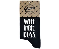 Moteriškos kojinės „Wife.Mom.Boss“