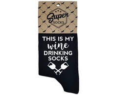 Moteriškos kojinės „Wine drinking socks“