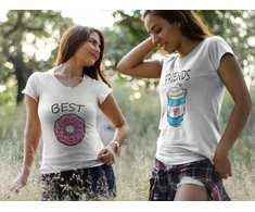 Moteriškų marškinėlių komplektas "Best friends"