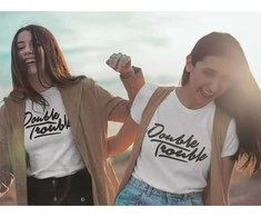 Moteriškų marškinėlių komplektas "Double trouble"