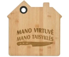 Namelio formos bambukinė pjaustymo lentelė "Mano virtuvė, mano taisyklės"