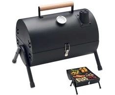 Nešiojama barbekiu kepsninė su kaminu ir temperatūros matuokliu