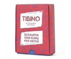 Nutrinamų kortelių rinkinys TIBINO "Sutaupyk 1000 eurų per metus"