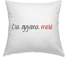 Pagalvės užvalkalas "Čia gyvena meilė"