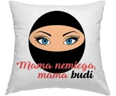 Pagalvės užvalkalas "Mama nemiega - mama budi"