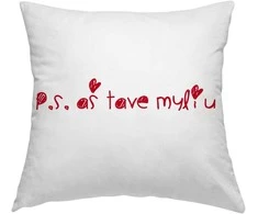 Pagalvės užvalkalas „P.S. Aš tave myliu"
