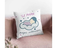 Pagalvės užvalkalas "Su mama miegas saldžiausias"