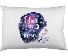 Pagalvės užvalkalas "To the moon and back"