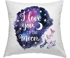 Pagalvės užvalkalas "To the moon and back"