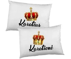 Pagalvių užvalkalų komplektas "Karalius ir Karalienė"