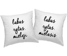 Pagalvių užvalkalų komplektas "Labas rytas, mielieji"
