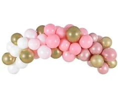 Party Deco Rožinė Balionų girlianda "Rožinė" (60vnt, 200cm)