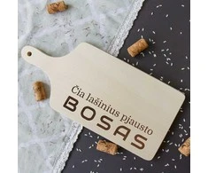 Pjaustymo lentelė "Čia lašinius pjausto bosas" (35 cm)