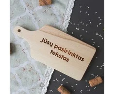 Pjaustymo lentelė su rankena bei Jūsų pasirinktu tekstu (26cm)