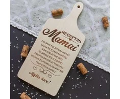 Pjaustymo lentelė su rankena "Receptas Mamai" (30cm)