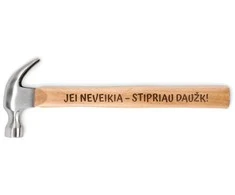 Plaktukas su mediniu kotu "Jei neveikia – stipriau daužk!"