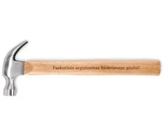Plaktukas su mediniu kotu "Paskutinis argumentas kiekvienam ginčui!"
