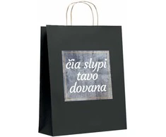 Popierinis dovanų maišelis "Čia slypi tavo dovana"