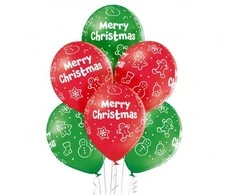GoDan Premium balionai "Merry Christmas" (6vnt)