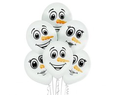 Premium balionai "Snowman" (6vnt)