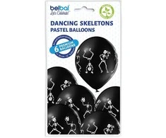 Premium balionai "Šokantys skeletai" (6vnt)
