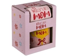 Puodelio ir kojinių rinkinys "World's Best Mom!"
