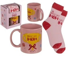 Puodelio ir kojinių rinkinys "World's Best Mom!"