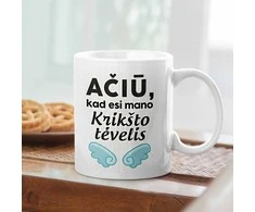 Puodelis "Ačiū, kad esi mano krikšto tėvelis"