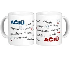Puodelis "Ačiū Mamai"
