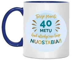 Puodelis "Atrodau nuostabiai" su pasirinktais metais