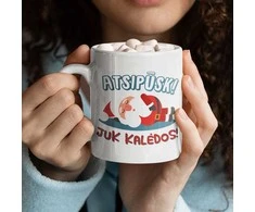 Puodelis "Atsipūsk! Juk Kalėdos"