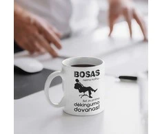 Puodelis "Bosas neima kyšių"
