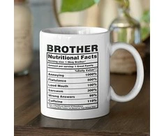 Puodelis "Brother Nutrition Facts"