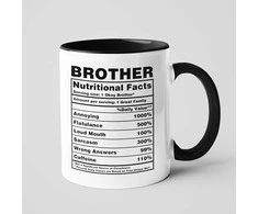 Puodelis "Brother Nutrition Facts"