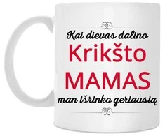 Puodelis "Geriausia Krikšto Mama"
