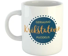 Puodelis "Geriausio krikštatėvio puodelis"