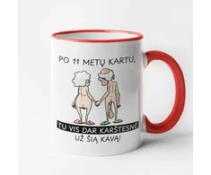 Puodelis "Karštesnė už šią kavą" su Jūsų pasirinktais metais