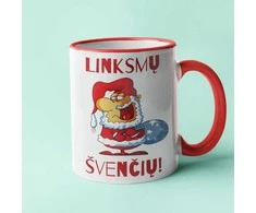 Puodelis "Linksmos šventės"