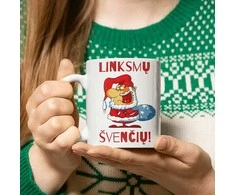 Puodelis "Linksmos šventės"