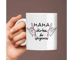 Puodelis "Mama dirba be išeiginių"