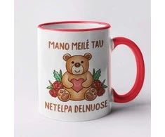Puodelis "Mano meilė Tau netelpa delnuose"