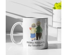 Puodelis "Pasenti kartu"