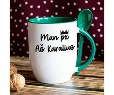 Puodelis su šaukšteliu "Aš karalius"
