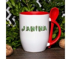 Puodelis su šaukšteliu "Janina"