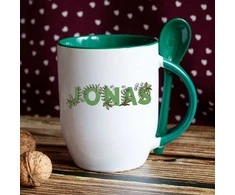 Puodelis su šaukšteliu "Jonas"