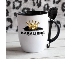 Puodelis su šaukšteliu "Karalienė"