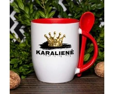 Puodelis su šaukšteliu "Karalienė"