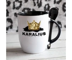 Puodelis su šaukšteliu "Karalius"