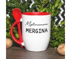 Puodelis su šaukšteliu "Mylimiausia mergina"