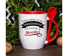 Puodelis su šaukšteliu "Nerealus krikštatėvis"